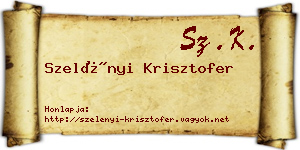 Szelényi Krisztofer névjegykártya